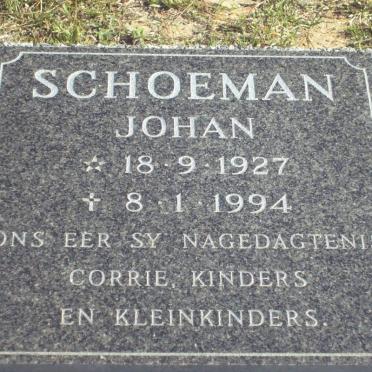 SCHOEMAN Johan 1927-1994