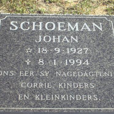 SCHOEMAN Johan 1927-1994
