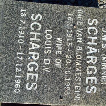 SCHARGES Louis D.V. 1910-1960 &amp; J.W.S. VAN BLOMMESTEIN 1915-1995