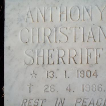 SHERRIFF Anthony Christian 1904-1986