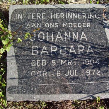 SPENCE Johanna Barbara 1904-1972