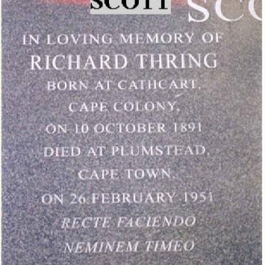 SCOTT Richard Thring 1891-1951