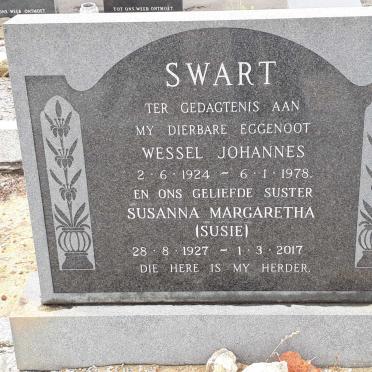 SWART Wessel Johannes 1924-1978 &amp; Susanna Margaretha 1927-2017