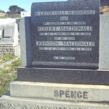 SPENCE Robert MacDonald 1896-1950 :: SPENCE Johnson MacDonald 1931-1959