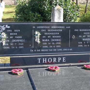 THORPE Dion 1948-1993 &amp; Mara 1950-1993 :: THORPE Mandy 1974-1993