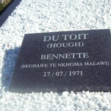 TOIT Hendrik Matthys Louis, du 1922-2007 &amp; Bennette HOUGH -1971