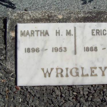 WRIGLEY Eric H. 1888-1955 &amp; Martha H.M. 1896-1953