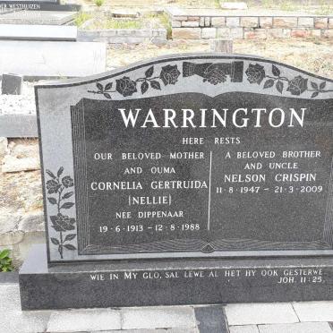 WARRINGTON Cornelia Gertruida DIPPENAAR 1913-1988 :: WARRINGTON Nelson Crispin 1947-2009