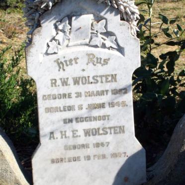 WOLSTEN A.H.E. 1847-1927 &amp; R.W. 1852-1945