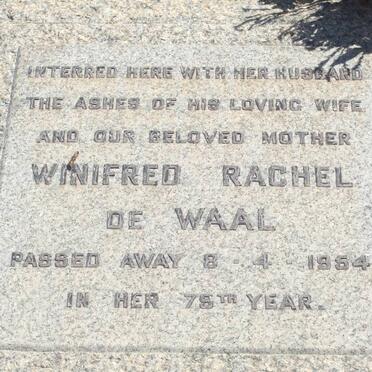 WAAL Winifred Rachel, de -1954