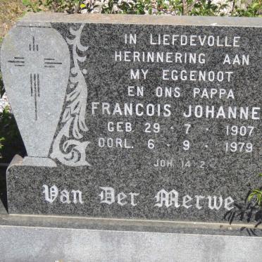 MERWE Francois Johannes, van der 1907-1979