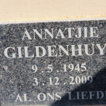 GILDENHUYS Annatjie 1945-2009