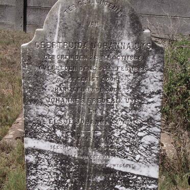 UYS Geertruida Johanna 1865-1888