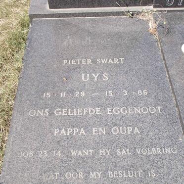 UYS Pieter Swart 1929-1986 