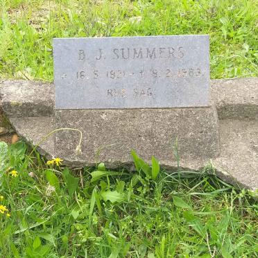 SUMMERS B.J. 1921-1983