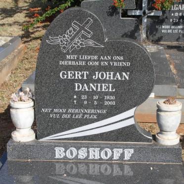 BOSHOFF Gert Johan Daniel 1930-2003