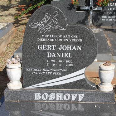 BOSHOFF Gert Johan Daniel 1930-2003