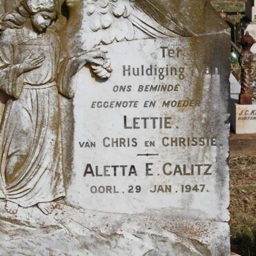 CALITZ Aletta E. -1947