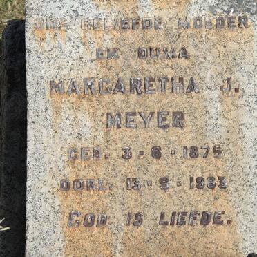 MEYER Margaretha J. 1875-1963
