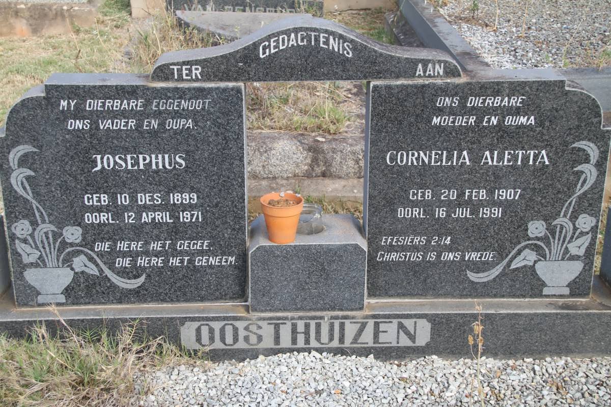 OOSTHUIZEN Josephus 1899-1971 &amp; Cornelia Aletta 1907-1991