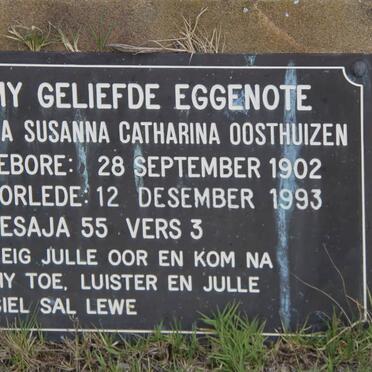 OOSTHUIZEN Maria Susanna Catharina 1902-1993