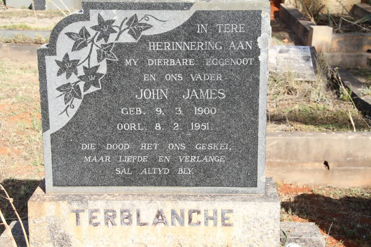 TERBLANCHE John James 1900-1951