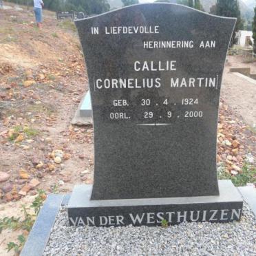 WESTHUIZEN Cornelius Martin, van der 1924-2000