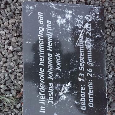 JONCK Josina Johanna Hendrina 1924-2014