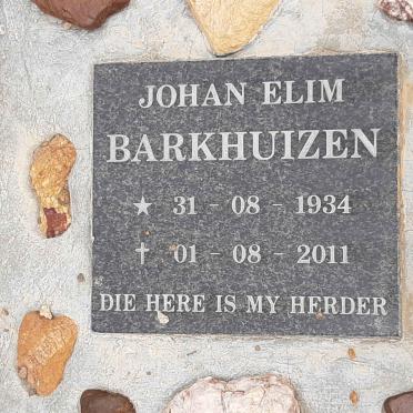 BARKHUIZEN Johan Elim 1934-2011