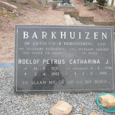 BARKHUIZEN Roelof Petrus 1930-1992 &amp; Catharina J. 1936-1998