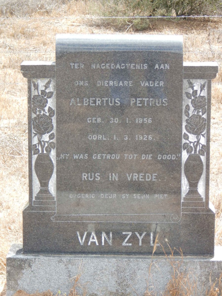 ZYL Albertus Petrus, van 1856-1926