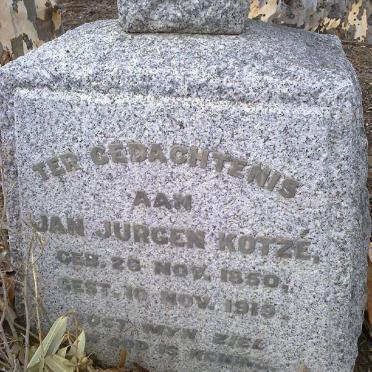 KOTZÉ Jan Jurgen 1850-1919