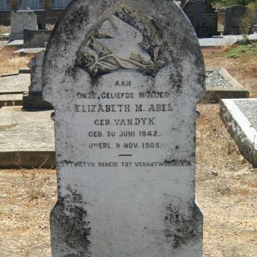 ABEL Elizabeth M. nee VAN DYK 1842-1905