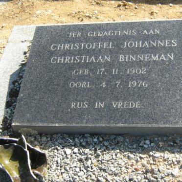BINNEMAN Christoffel Johannes Christiaan 1902-1976