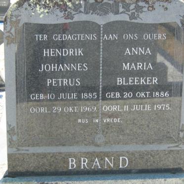 BRAND Hendrik Johannes Petrus 1885-1969 &amp; Anna Maria BLEEKER 1886-1975