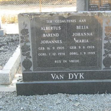 DYK Albertus Barend Johannes, van 1905-1978 &amp; Belia Johanna Maria 1908-1989