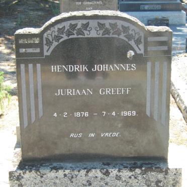 GREEFF Hendrik Johannes Juriaan 1876-1969