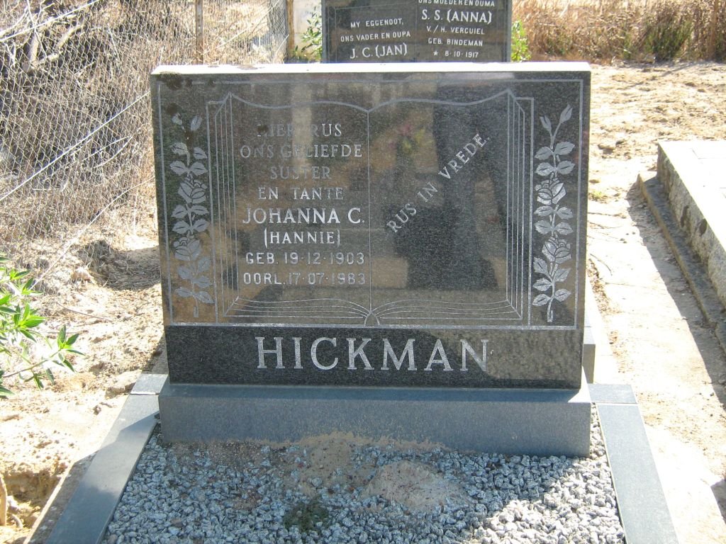 HICKMAN Johanna C. 1903-1983