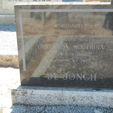 JONGH Gertruida Woutrina, de 1886-1967