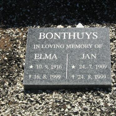 BONTHUYS Jan 1909-1999 &amp; Elma 1916-1999