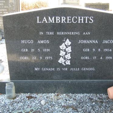 LAMBRECHTS Hugo Amos 1891-1975 &amp; Johanna Jacoba 1904-1991