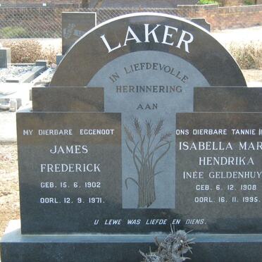 LAKER James Frederick 1902-1971 &amp; Isabella Maria Hendrika GELDENHUYS 1908-1995