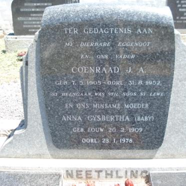 NEETHLING Coenraad J.A. 1905-1952 &amp; Anna Gysbertha LOUW 1909-1978