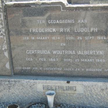 NEETHLING Frederick Ryk Ludolph 1874-1946 &amp; Gertruida Woutrina ALBERTYN 1867-1949