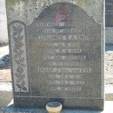 SMIT Johannes B.A. 1863-1945 &amp; Sarah J. VAN ZYL 1871-1952