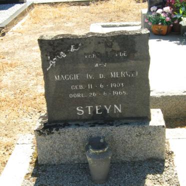 STEYN Maggie nee V.D. MERWE 1903-1965