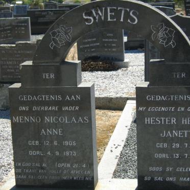 SWETS Menno Nicolaas Anne 1905-1973 &amp; Hester Helena Janetta 1919-1972