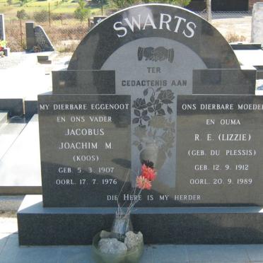SWARTS Jacobus Joachim M. 1907-1976 &amp; R.E. DU PLESSIS 1912-1989