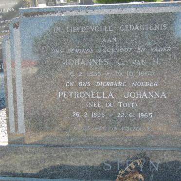 STEYN Johannes C. van H. 1885-1960 &amp; Petronella Johanna DU TOIT 1895-1965
