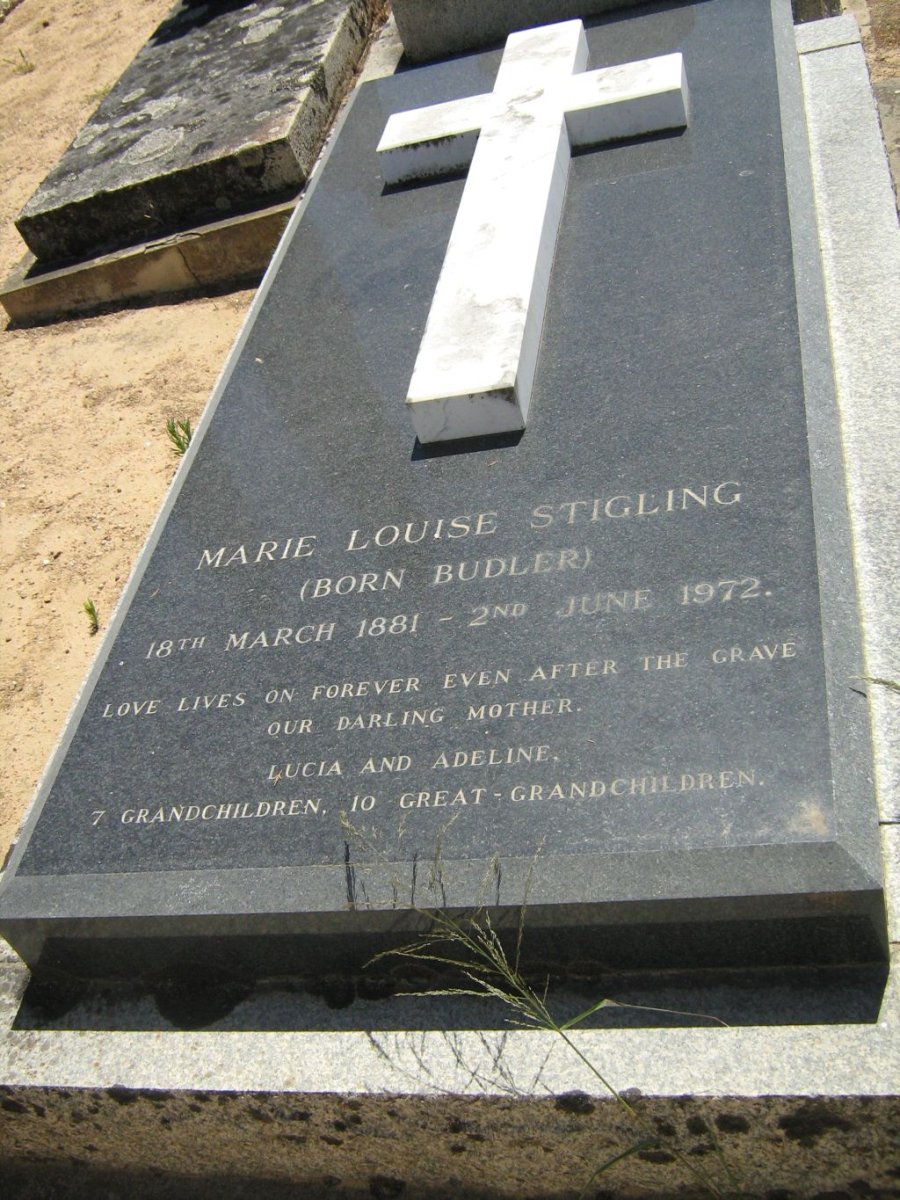 STIGLING Marie Louise nee BUDLER 1881-1972